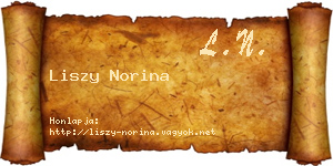 Liszy Norina névjegykártya